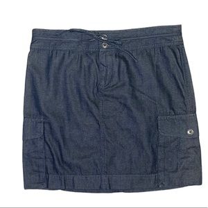 Ann Taylor LOFT Skirt Denim Jean Cargo 6